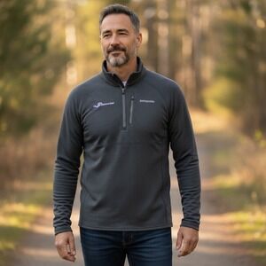 Patagonia Mens Better Sweater 1/4 Zip Pullover Fleece Gray Athletic Hiking XXL